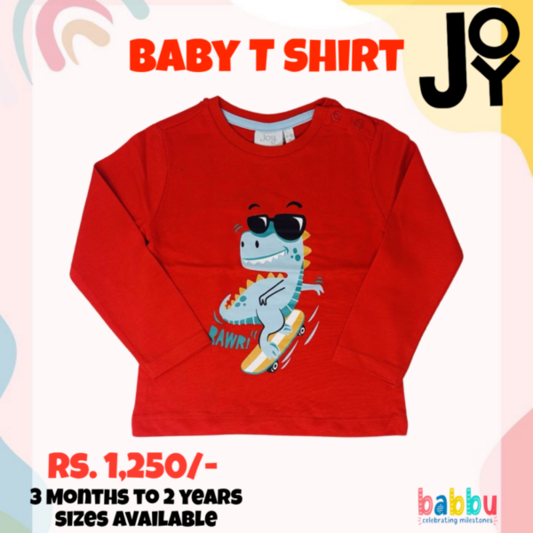 T Shirts 12-18 Months - Red Dino