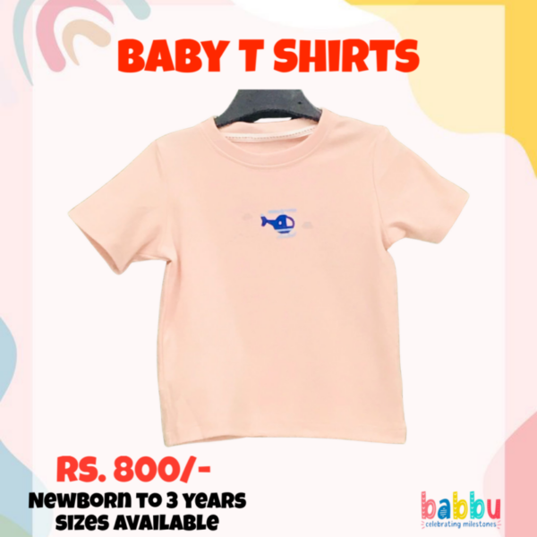 T Shirts 0-3 Months - Light Pink Helicopter