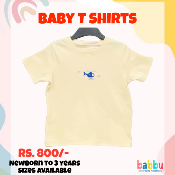 T Shirts 24-36 Months - Yellow Helicopter