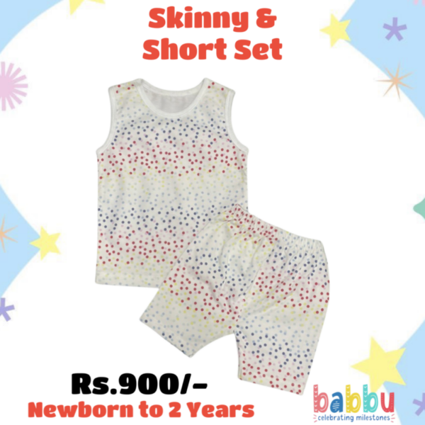 Short & Skinny Set 12-18 Months - Polka