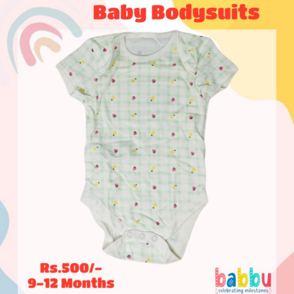 Bodysuits 9-12 Months - Green Checks