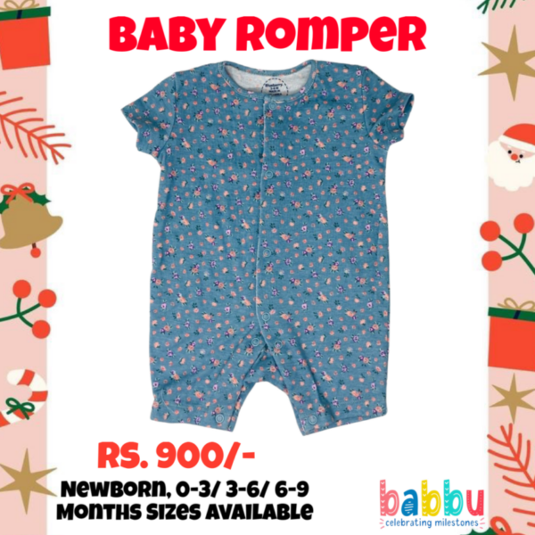 Rompers 18-24 Months - Dark Blue Tinny Flowers