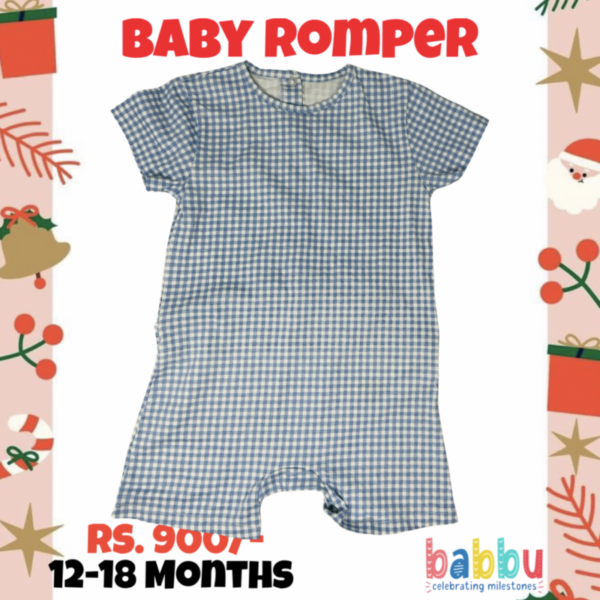 Rompers 6-9 Months - Blue Checks