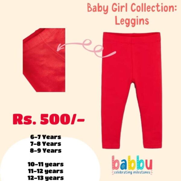 Leggings 9-10/ 11-12 Years - Red leggings