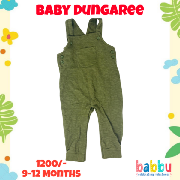 Dungarees 9-12 Months - green