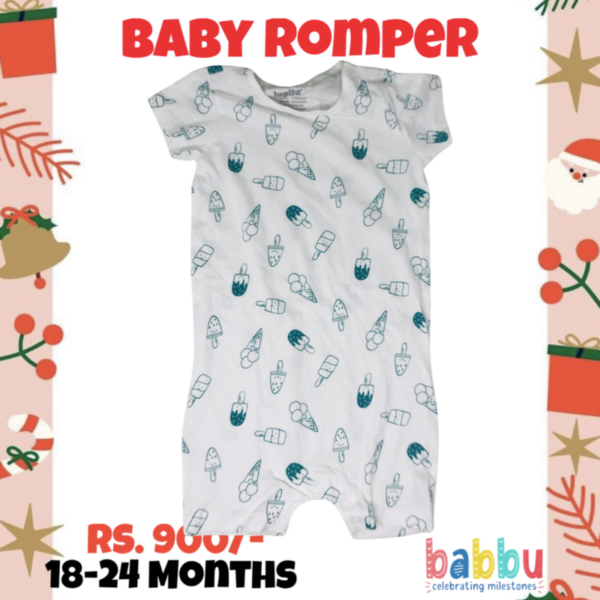 Rompers 18-24 Months - White Ice Cream