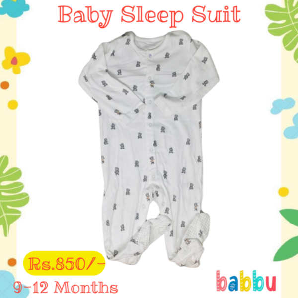 Sleep suits 9-12 Months - Small Grey Bears