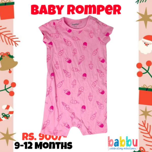 Rompers 9-12 Months - pink ice cream