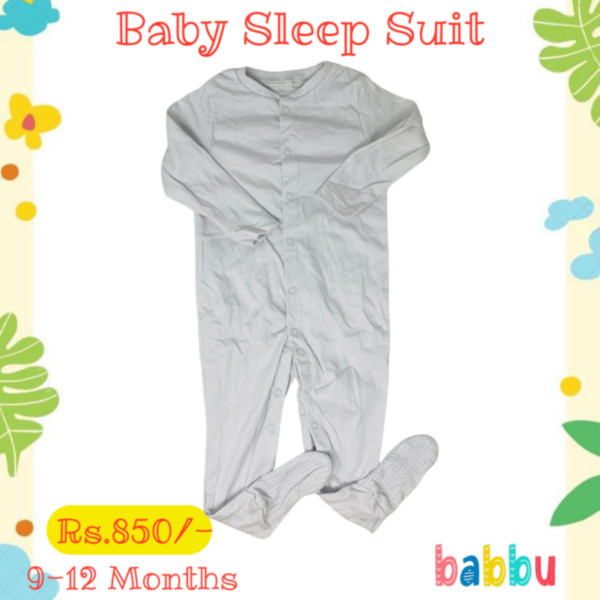 Sleep suits 9-12 Months - Light Grey