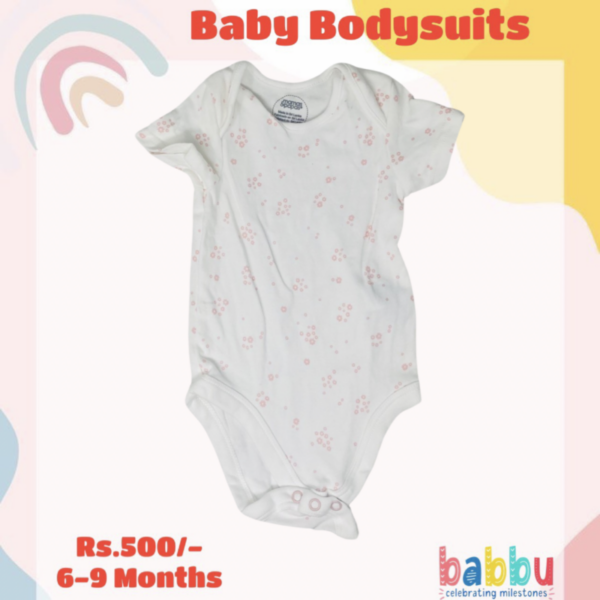 Bodysuits 6-9 Months - Pink Flowers