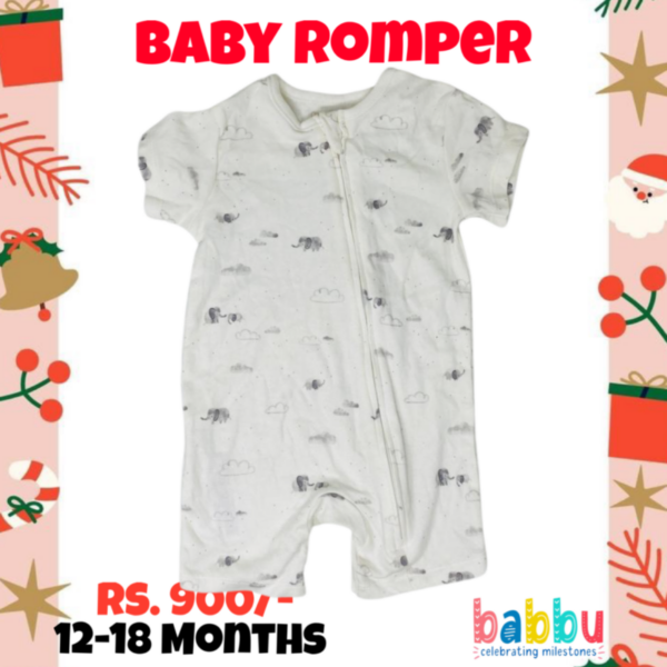 Rompers 12-18 Months - Zippered elephants