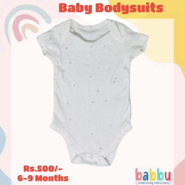 Bodysuit 6-9 Months - grey stars