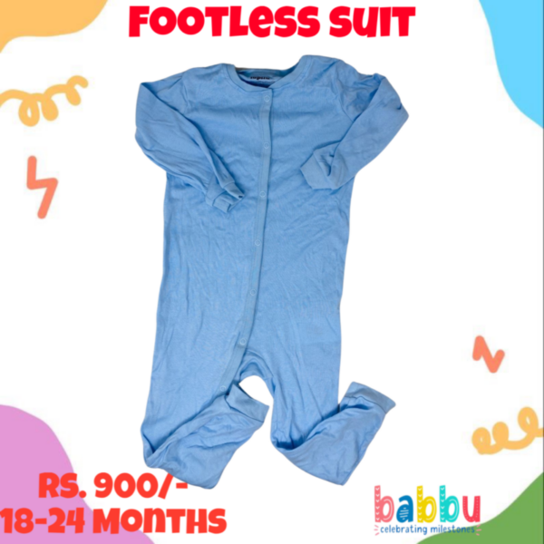 Footless Suit 6-9 Months - Light Blue