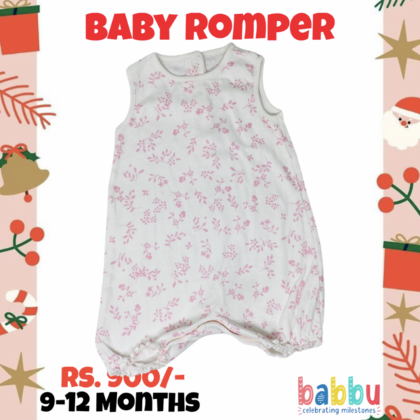 Rompers 9-12 Months - Pink Leaves