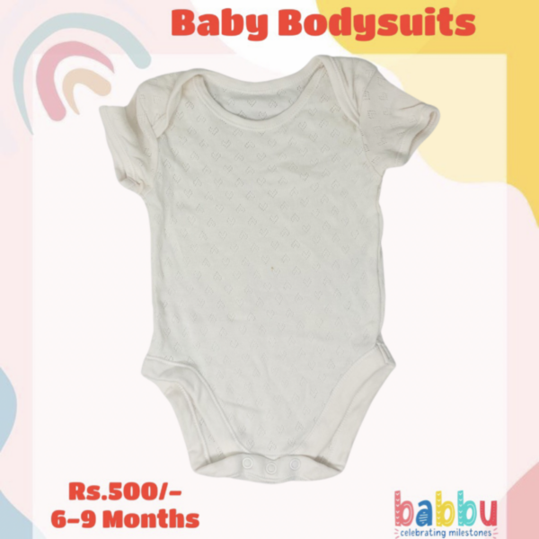 Bodysuits 6-9 Months - Textured White