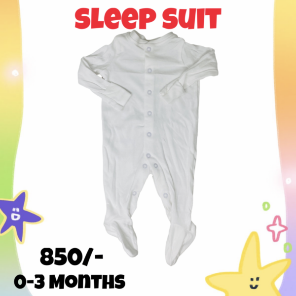 Sleep suits 0-3 Months - White