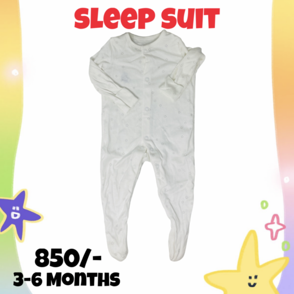 Sleep suits 3-6 Months - White