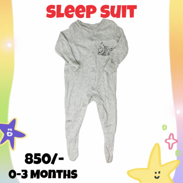 Sleep suits 0-3 Months - Grey Phoo