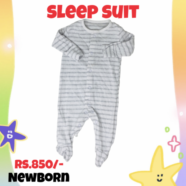 Sleep suits Newborn - Grey Stripes