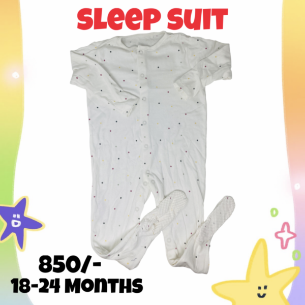 Sleep Suits 18-24 Months - polka