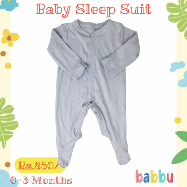 Sleep suits 0-3 Months - Light Blue