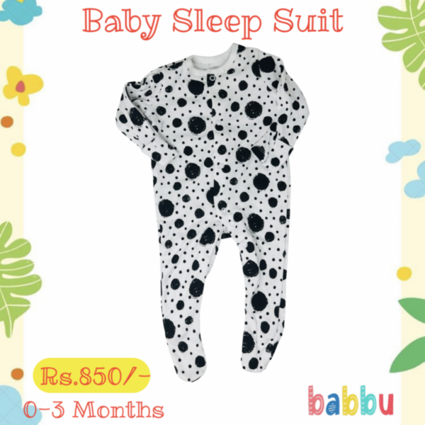 Sleep suits 0-3 Months -Polka