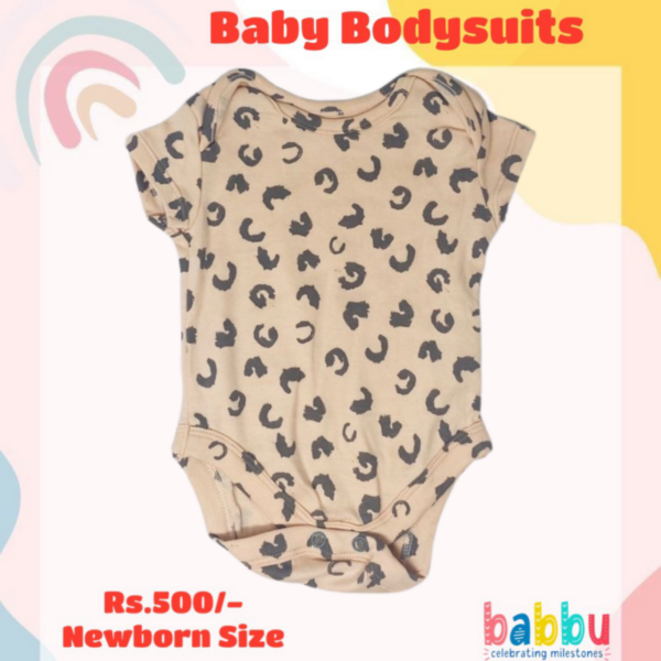 Bodysuits Newborn - Grey Lepord Print