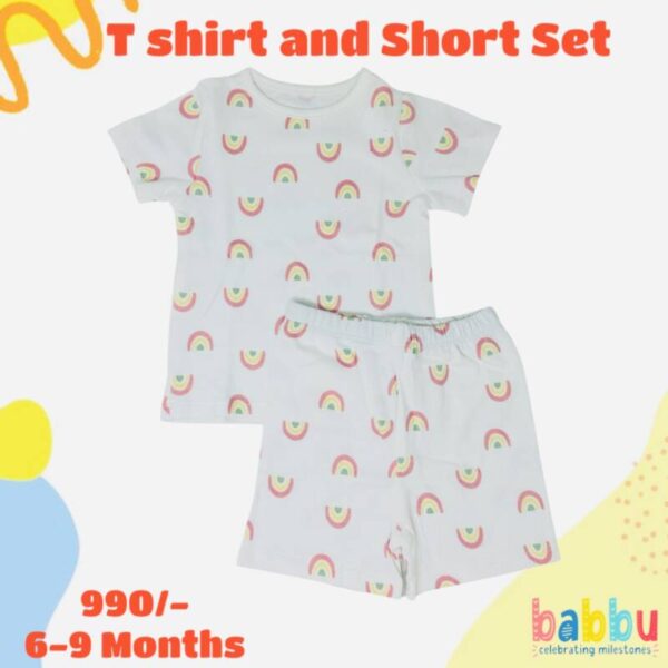 Short & T Shirt 6-9 Months - Rainbow