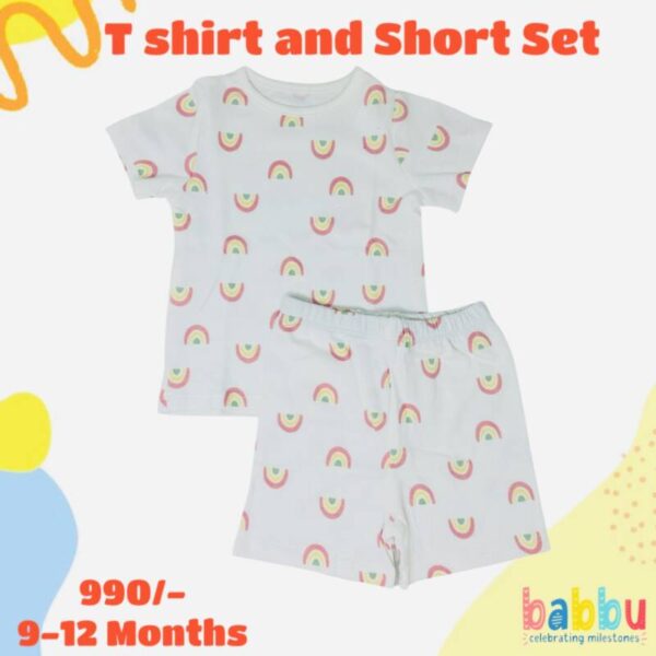 Short & T Shirt 9-12 Months - Rainbow