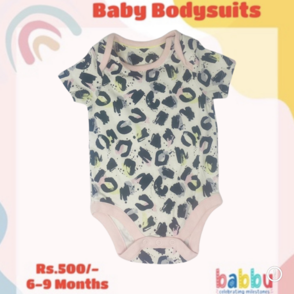 Bodysuits 6-9 Months - Salmon Pink with Border