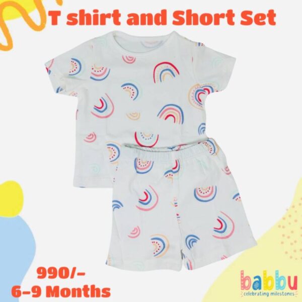 Short & T Shirt 6-9 Months - Rainbow