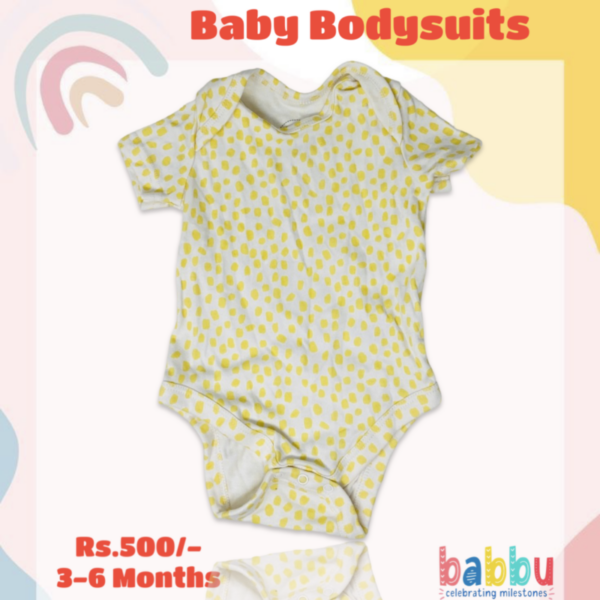 Bodysuits 3-6 Months - Yellow Dots