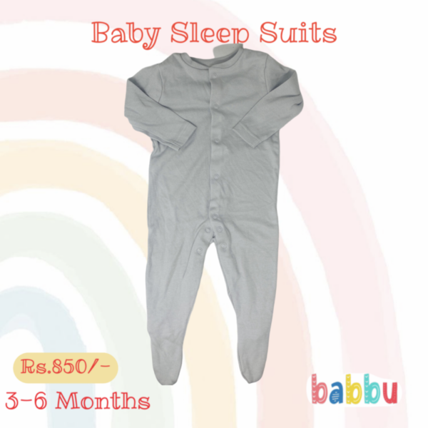 Sleep suits 3-6 Months - Ash