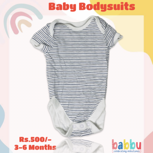 Bodysuits 3-6 Months - Dark Blue Stripes