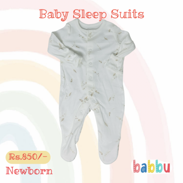 Sleep Suits Newborn - Tiny Leaves