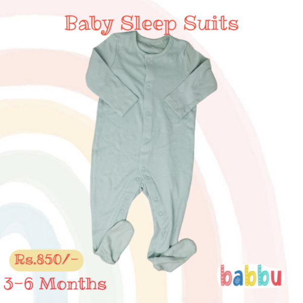 Sleep Suits 3-6 Months - Light Green