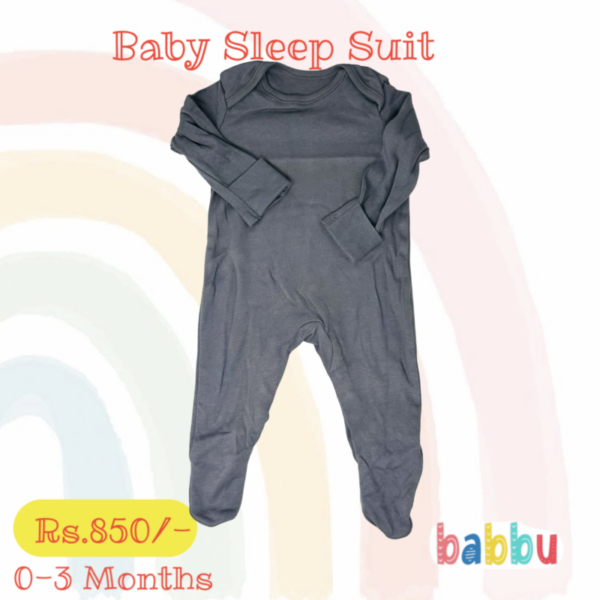 Sleep suits 0-3 Months - Envelope Brushed Black