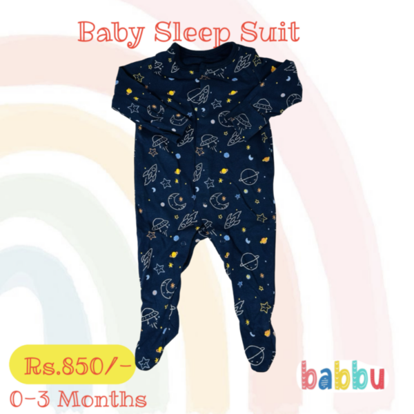 Sleep suits 0-3 Months - Dark Blue Stars