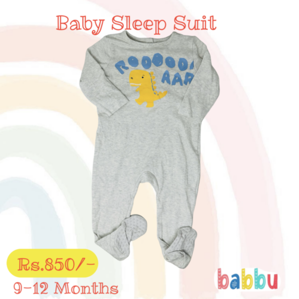 Sleep suits 9-12 Months - Yellow Dino