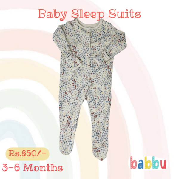 Sleep Suits 3-6 Months - Floral