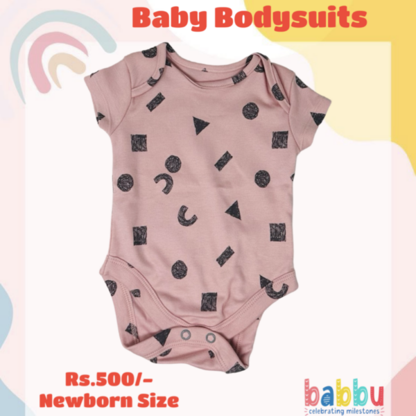 Bodysuits Newborn - Pink Shapes