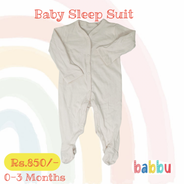 Sleep suits 0-3 Months - Light Pink Front Open