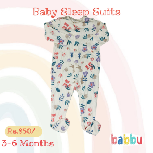 Sleep Suits 3-6 Months - Fox & Flowers