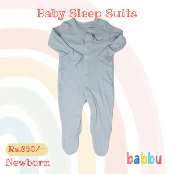 Sleep Suits Newborn - Blue whale