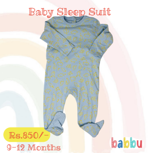 Sleep suits 9-12 Months - Light Green Dino