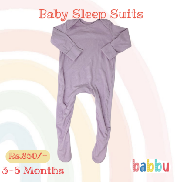 Sleep Suits 3-6 Months - Purple