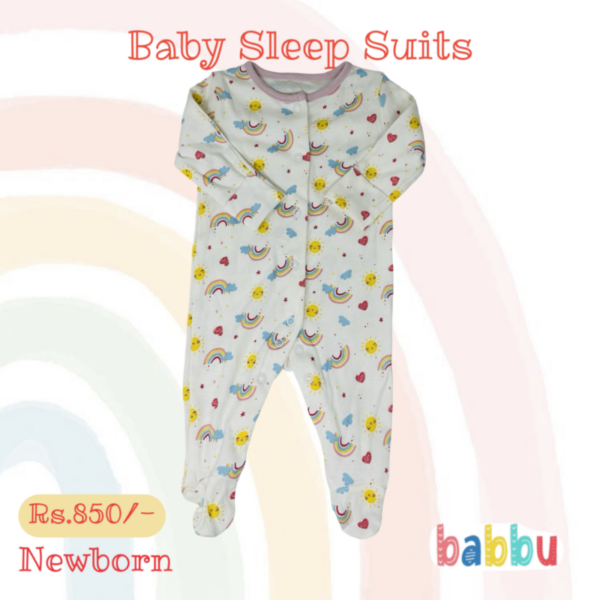 Sleep Suits Newborn - Rainbow & Sun