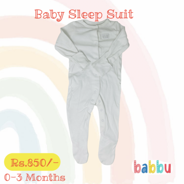 Sleep suits 0-3 Months - White Welcome to the World