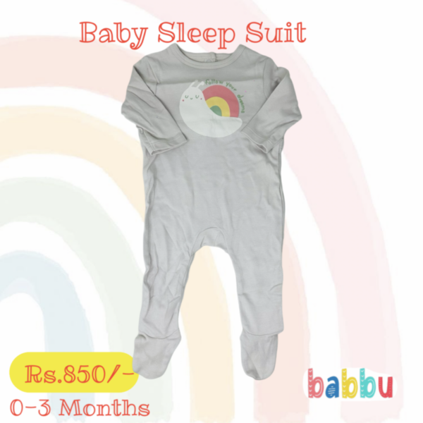 Sleep suits 0-3 Months - Snail with Follow your dreams