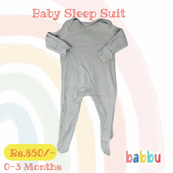 Sleep suits 0-3 Months - Envelope Grey